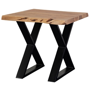 Pemberly Row Contemporary Solid Acacia Wood End Table - Natural