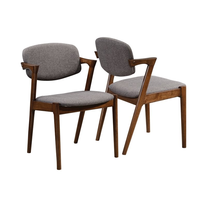 Pemberly Row 5-piece Wood Mid-Century Dining Room Set Brown and Gray