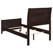 Pemberly Row Upholstered Faux Leather Twin Panel Bed in Black