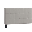 Pemberly Row Modern Upholstered Fabric Queen Panel Bed in Beige