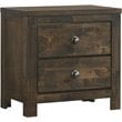 Pemberly Row Modern Solid Wood Bedroom Nightstand in Rustic Gray