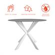 Pemberly Row Modern / Contemporary Dining Table in Black and White