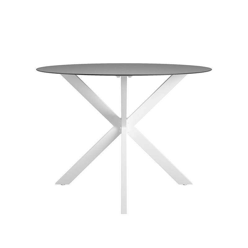 Pemberly Row Modern / Contemporary Dining Table in Black and White