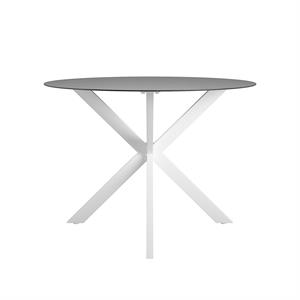 Pemberly Row Modern / Contemporary Dining Table in Black and White