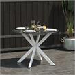 Pemberly Row Modern / Contemporary Dining Table in Black and White