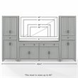 Pemberly Row 3PC Entertainment Center/Sideboard with Pantries in Gray