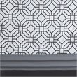 Pemberly Row Polyester Microfiber Embroidery Shower Curtain in Black/Gray