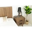 Pemberly Row Contemporary Acacia Veneer Wood Nightstand in Natural Walnut