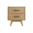 Pemberly Row Contemporary Acacia Veneer Wood Nightstand in Natural Walnut