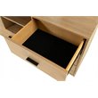 Pemberly Row Wood Bedroom Dresser in Light Walnut/Matte Black