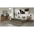 Pemberly Row Wood Bedroom Dresser in Light Walnut/Matte Black