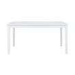 Pemberly Row Wood Rectangle Dining Table with Glossy Lacquer Coating in White
