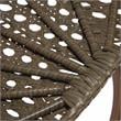 Pemberly Row Beige Wicker Patio Egg Swing Chair with Stand in Beige