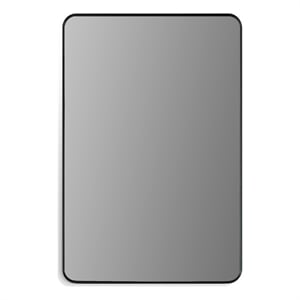 Pemberly Row 24&quot Bathroom/Vanity Matte Black Aluminum Framed Wall Mirror