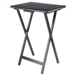 Pemberly Row 5-Piece Transitional Solid Wood Snack Table Set Coffee Finish