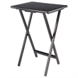 Pemberly Row 5-Piece Transitional Solid Wood Snack Table Set Coffee Finish