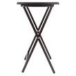 Pemberly Row 5-Piece Transitional Solid Wood Snack Table Set Coffee Finish