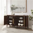 Pemberly Row 4-Door Contemporary Wood Sideboard in Dark Brown