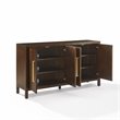 Pemberly Row 4-Door Contemporary Wood Sideboard in Dark Brown