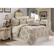 Pemberly Row Contemporary 10-Piece King Comforter Set - Champagne
