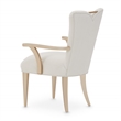 Pemberly Row Dining Arm Chair in Champagne Ivory Jacquard Set of 2