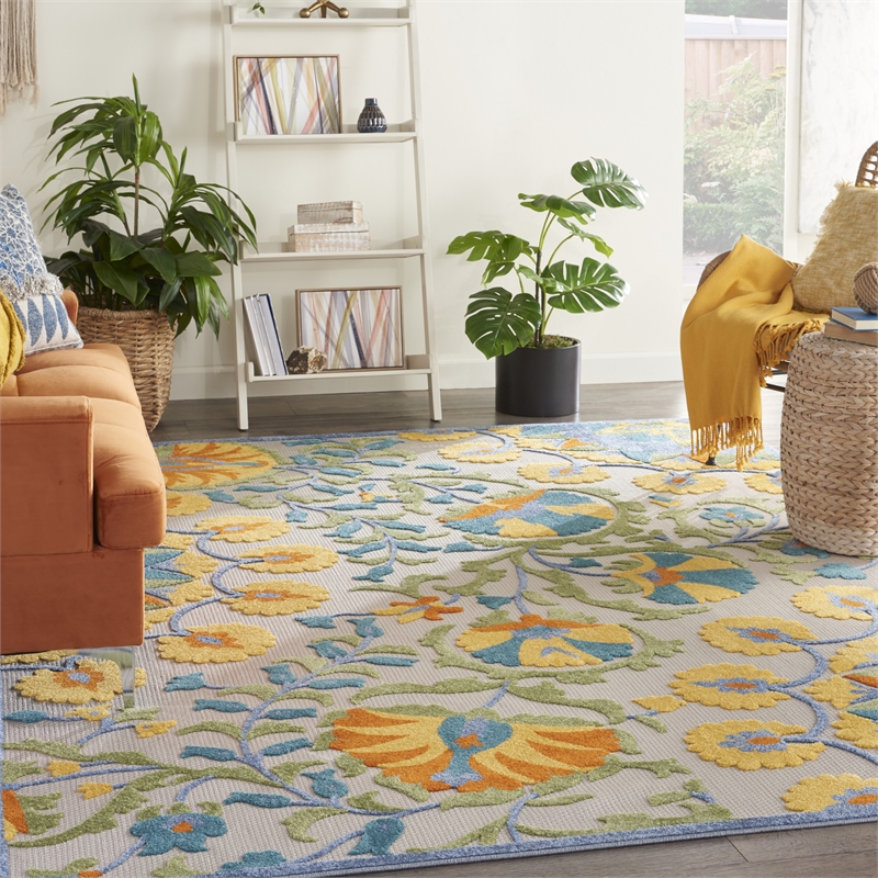 Pemberly Row 7' x 10' Multicolor Outdoor Indoor/Outdoor Rug Polypropylene