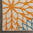 Pemberly Row 7' x 10' Fabric Indoor/Outdoor Rug in Green/Multi-Color