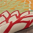 Pemberly Row 7' x 10' Fabric Indoor/Outdoor Rug in Green/Multi-Color