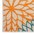 Pemberly Row 7' x 10' Fabric Indoor/Outdoor Rug in Green/Multi-Color