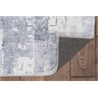 Pemberly Row Printed Faux Rabbit Domo Polyester 8'x10' Area Rug in Ivory