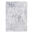 Pemberly Row Printed Faux Rabbit Domo Polyester 8'x10' Area Rug in Ivory