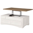 Pemberly Row Wood Cocktail Table with Lift Top in White Finish