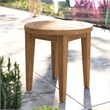 Pemberly Row Modern Teak Wood Outdoor Patio Side Table in Natural