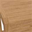 Pemberly Row Modern Teak Wood Outdoor Patio Side Table in Natural