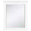 Pemberly Row Cottage Wall Mounted Wood Framed Vanity Mirror in White 21-Inch