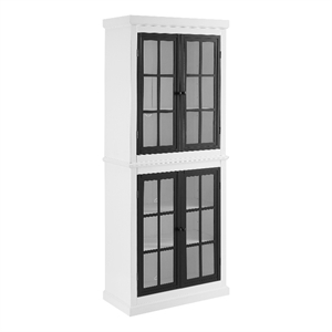 Pemberly Row 4-Door Modern Wood Tall Storage Pantry in White