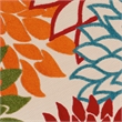 Pemberly Row 10' x Round Fabric Multi-Color Indoor/Outdoor Tropical Rug