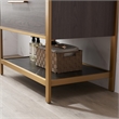 Pemberly Row Single Sink Bath Vanity - Suleiman Oak w/ Black Sintered Stone Top