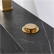 Pemberly Row Single Sink Bath Vanity - Suleiman Oak w/ Black Sintered Stone Top