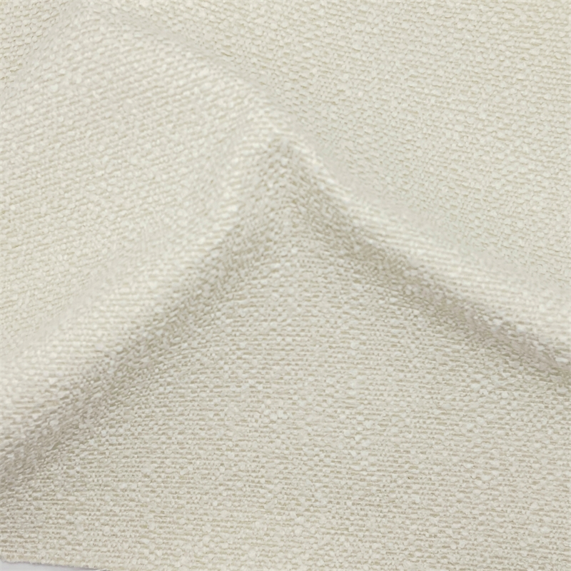 Pemberly Row Contemporary Ottoman in White Fabric Upholstery