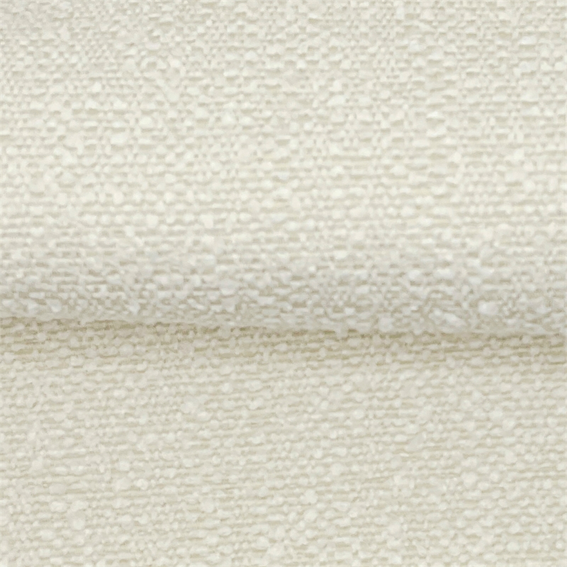 Pemberly Row Contemporary Ottoman in White Fabric Upholstery