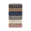 Pemberly Row Chunky Double Knit Contemporary Fabric Handmade Throw in Tan