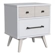 Pemberly Row 2-Drawer Modern Wood Nightstand in Ash Linen White