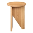 Pemberly Row Contemporary Solid Wood Accent Table in Natural Oak