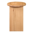 Pemberly Row Contemporary Solid Wood Accent Table in Natural Oak