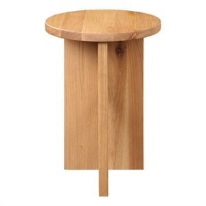 Pemberly Row Contemporary Solid Wood Accent Table in Natural Oak