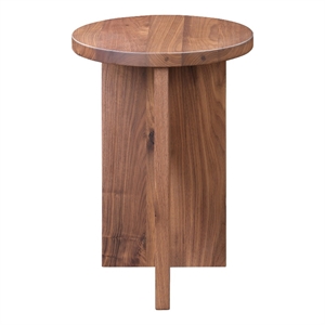 Pemberly Row Modern / Contemporary Solid Wood Accent Table in Walnut