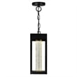 Pemberly Row LED Integrated Black Metal Outdoor Ceiling Light