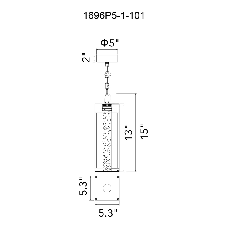 Pemberly Row LED Integrated Black Metal Outdoor Ceiling Light