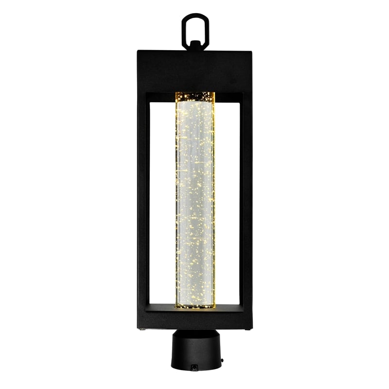 Pemberly Row LED Integrated Black Metal Outdoor Lantern Head